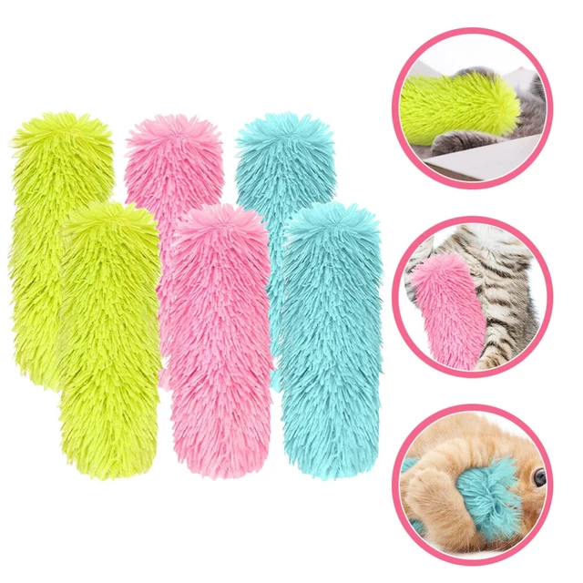6 Pcs Exercising Catnip Toys Chew Sports Pillows Teething Toy Kitten Kick Sticks