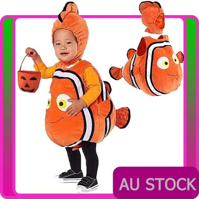 Child Finding Nemo Costume Kids Baby Toddler Book Week Boys Clown Fish Cosplay