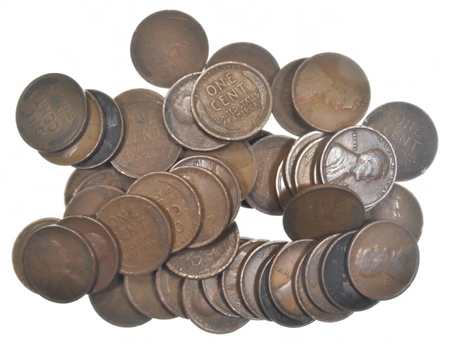 Roll of 50 1910 Lincoln Wheat Cent - Huge Hoard Collection Lot *0139