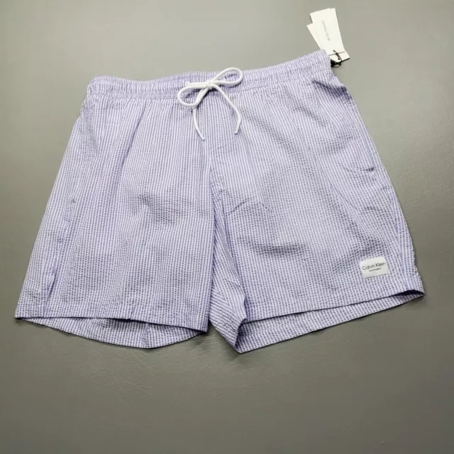 Calvin Klein Swimwear Purple Swim Trunks Shorts UPF 40+ Lavender Men's Size XL