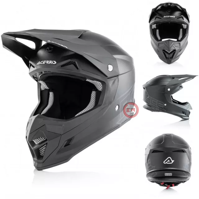 Acerbis Casco Profile 4 Moto Cross Enduro Offroad Fuoristrada Nero Opaco