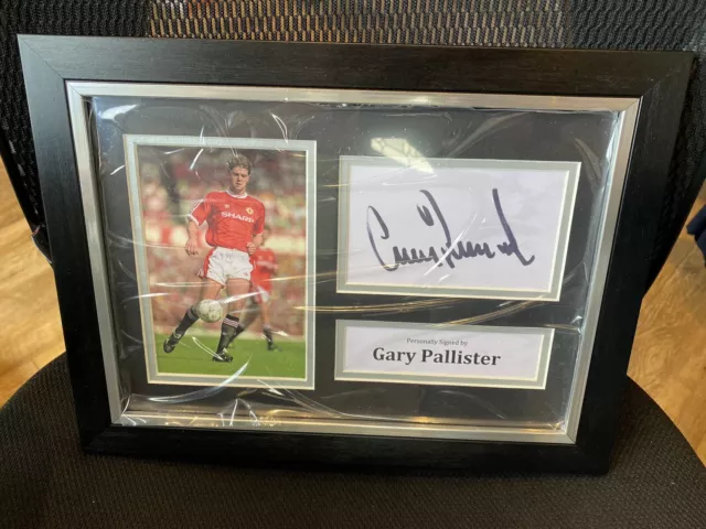 Gary Pallister Signed A4 Framed Photo - Autograph Display with COA - Man Utd