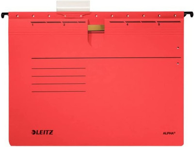 19863025 5 pc Leitz Leitz Pochette à suspendre Alpha DIN A4 rouge 5 pièces/Pack s 