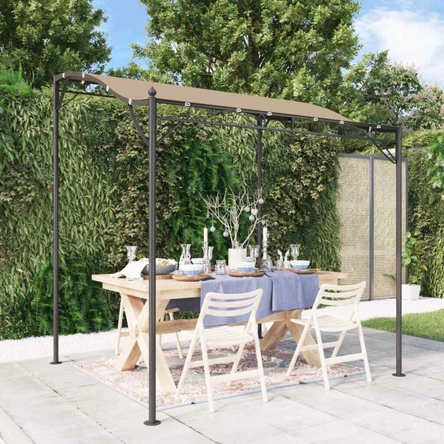 Markise Taupe 2x2,3 m 180 g/m² Stoff und Stahl vidaXL