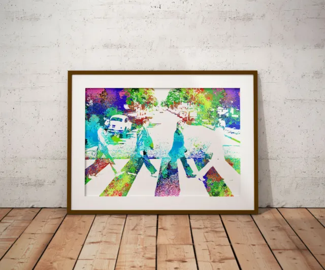 Abbey Road Beatles print, poster, prints, posters, watercolour, wallart, gift