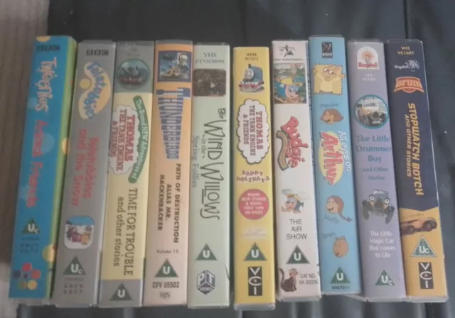 BUNDLE OF CHILDREN'S TV VHS Video Cassettes *MOULDY, READ DESCRIPTION ...
