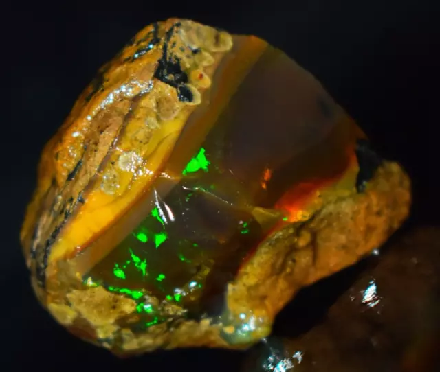 Multi-Feuer-Opal, 100,25 Karat, natürlicher äthiopischer Opal, roher...