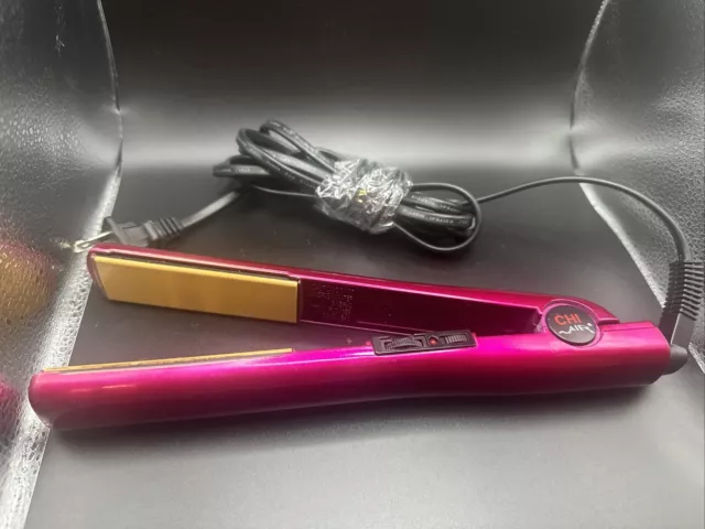 CHI AIR Expert Classic Tourmaline Ceramic Flat Iron 1” CA1080 Pure Pink 