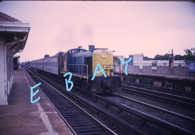 Long Island LIRR RS-3 Action Queens Village NY 1970 Original Kodachrome