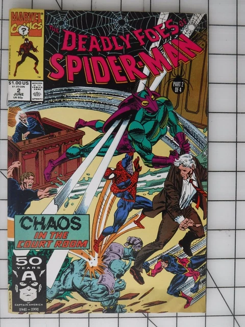 Marvel Comics Vol 1 #2 June 1991 The Deadly Foes Of Spider-Man Chaos