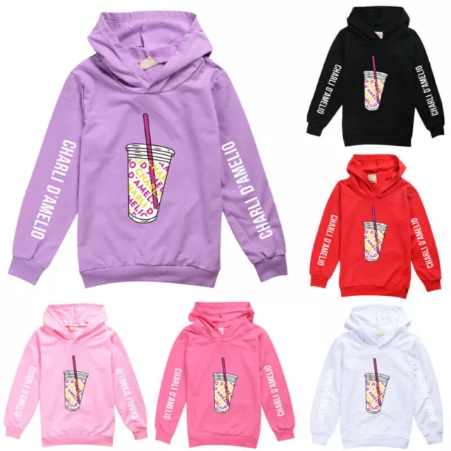 FELPA CON CAPPUCCIO maglione top bambina ragazzo Charli DAmelio bambina ragazzo nuova EUR 17 08 PicClick IT
