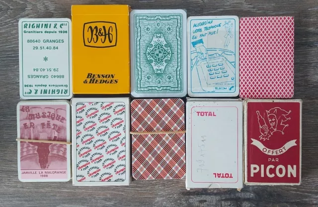 Lot 10 jeux de 32 cartes belote #2 Complets