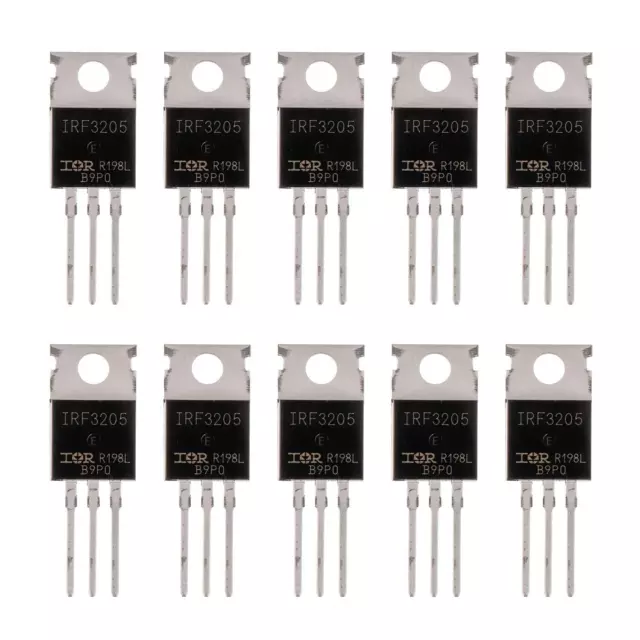 10pcs IRF3205 IR MOSFET N-CHANNEL 55V/110A TO-220 HEXFET Power Transistor IRF