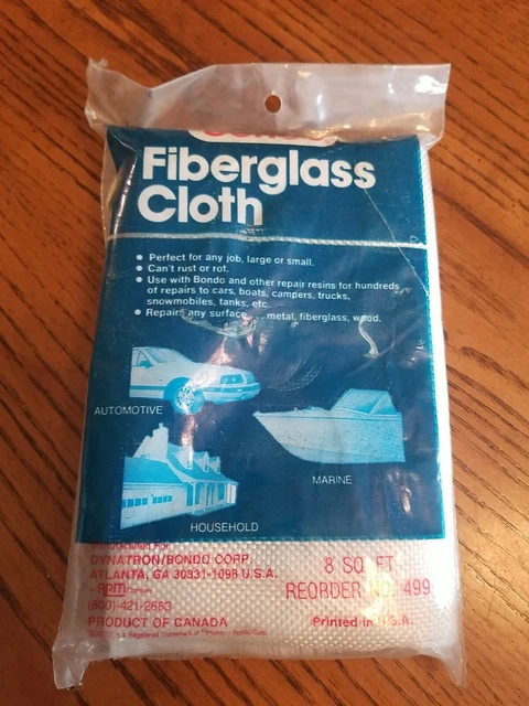 Bondo 499 Fiberglass Cloth 8 Sq Ft. Multi Surface Repair New