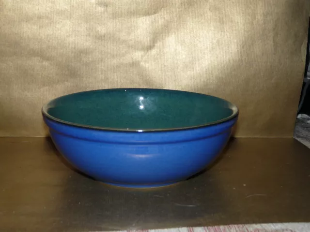 denby metz green and blue medium mixing bowl / open serving dish 23cm diameter