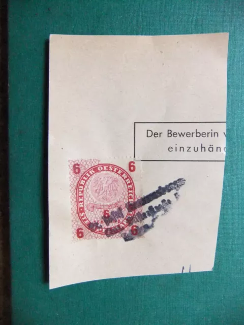 Stempelmarke Österreich 6 Schilling 1955