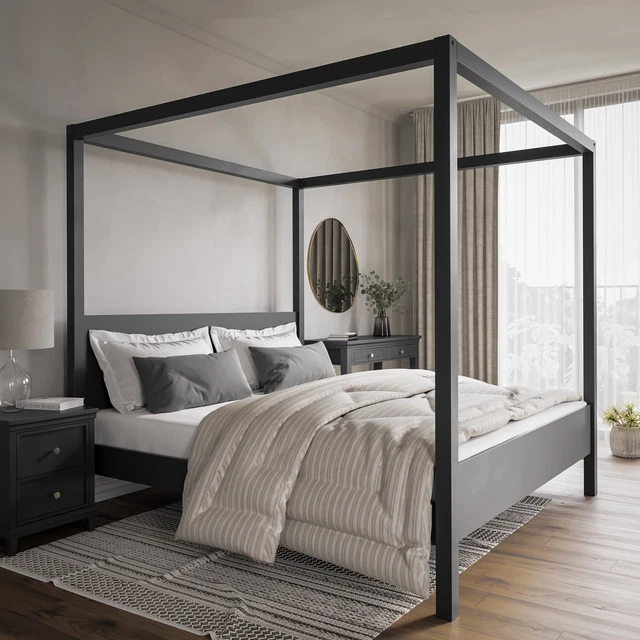 SUPER KING FOUR Poster Bed Frame in Black Victoria VCT008 £429.92