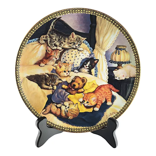 Bradford Exchange Cozy Calamity By Jürgen Scholz Plate Cats Porcelain A0423