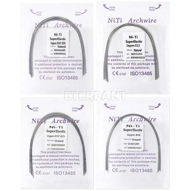 ETERFANT Dental Super Elastic Niti Arch Wires Rectangular/Round Natural/Ovoid