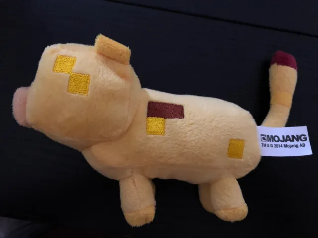 Minecraft Ocelot Yellow Cat Plush 8" Soft Toy 2014 Mojang