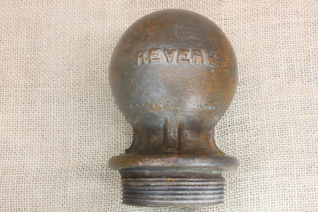 Old Post Top 3” Finial Cannon Ball Flag Pole 2” Pipe Vintage Revere Aluminum #3