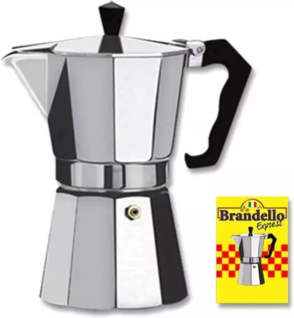Brandello Aluminum Espresso Coffee Maker, Pot for Cuban coffee. 3 CUP