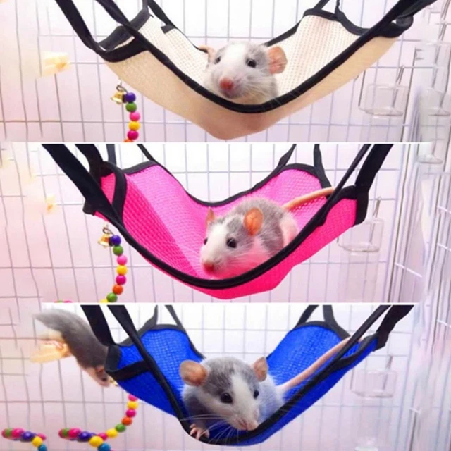 Pet Hamster Bird Ferret Rat Squirrel Hammock Hanging Cage Nest Bed House Toys