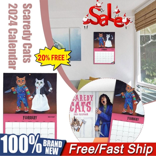 SCAREDY CATS 2024 Monthly Calendar A+ EUR 9,70 PicClick FR