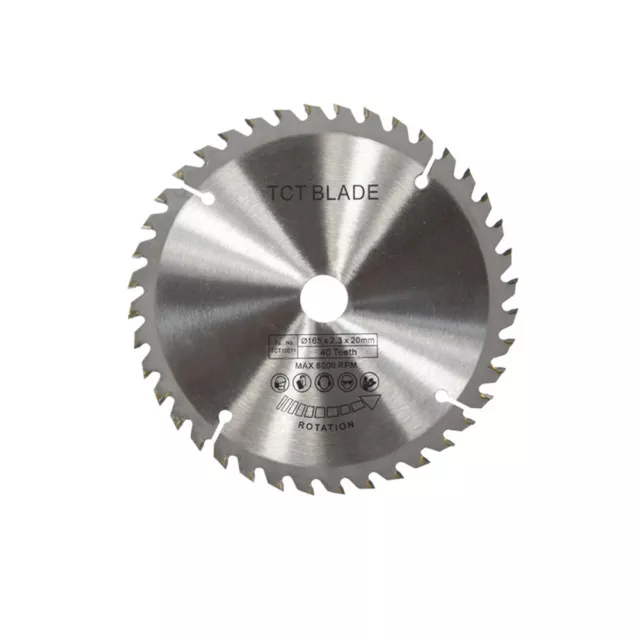 New 6.5 inch 165mm 40T Bore Circular Saw Blade Disc for Wood Metal Cutter Tool