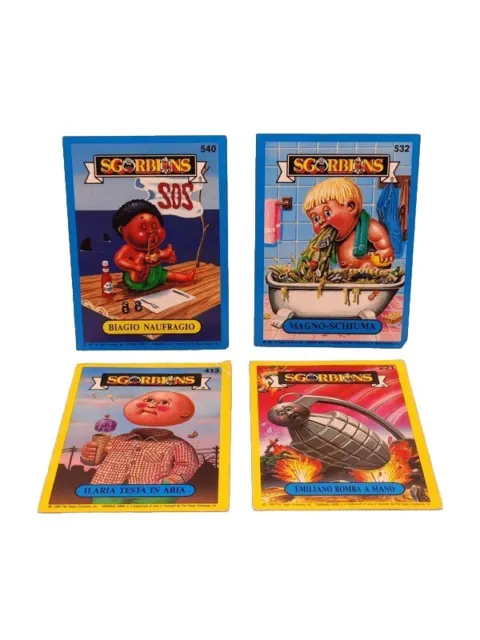 Lotto 4 Figurine | Sgorbions • GPK Italy | The Topps Company (1990) 2a 3a ed.