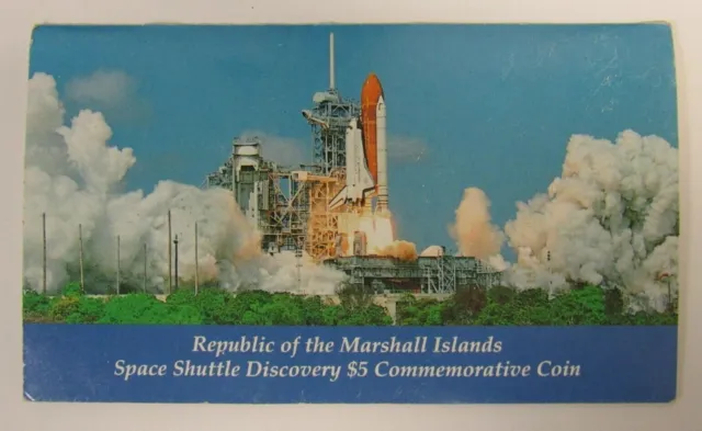 1988 Marshall Islands Launch of Space Shuttle Discovery $5 Commem Coin KM# 6