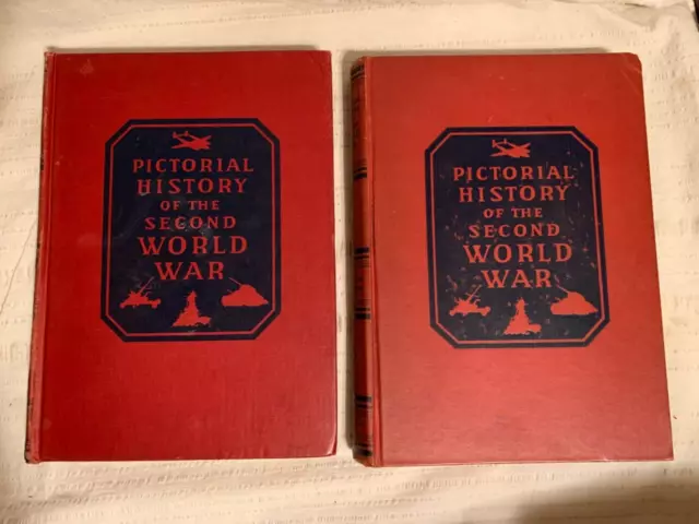 PICTORIAL HISTORY of the SECOND WORLD WAR Lot 2 Volumes 2 + 3 1944 -1946 Vintage