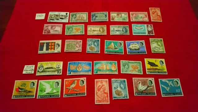 Pitcairn Islands Stamps:  29 Different - Used/Mint/MMint. Scans & Notes