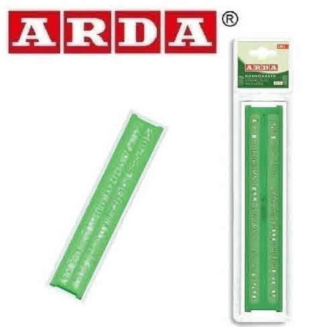 Normografo Arda 409288 - Strumento Per Disegno Tecnico In K-Resina Verde - Foto 4