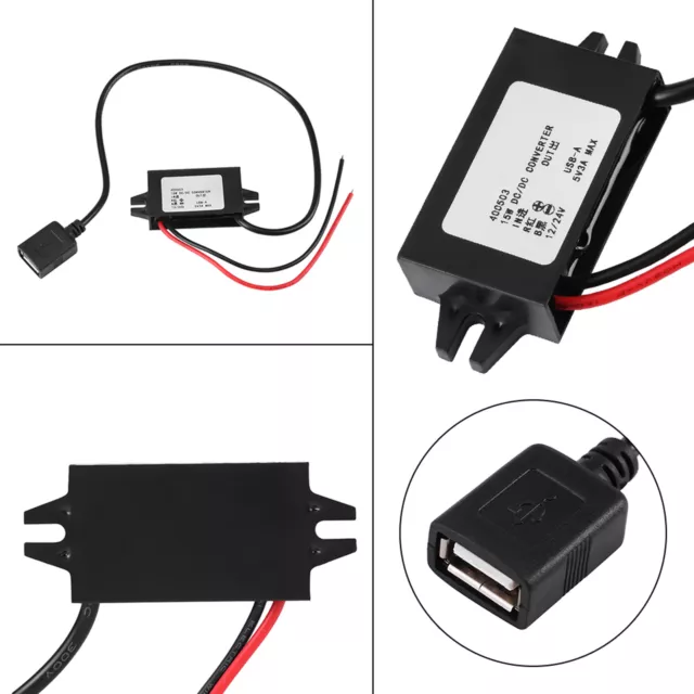 DC-DC Step Down Modul Spannung Wandler Konverter LED 3A 12V/24V auf 5V USB✈