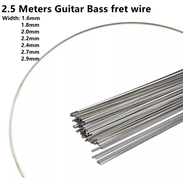 2.5 M 2.4m Frettes for Guitare Électrique Cuivre Frette Câble Touche 1.6MM-2.9MM