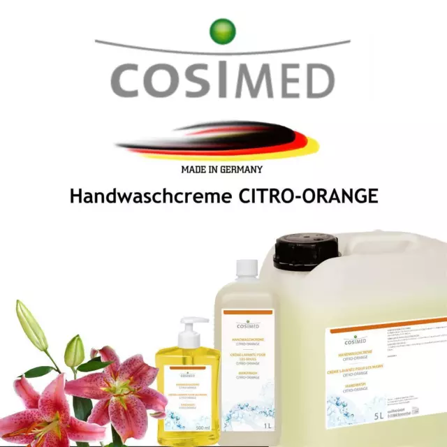 cosiMed Handwaschcreme CITRO-ORANGE 1 Liter Flasche hautfreundlich fruchtig