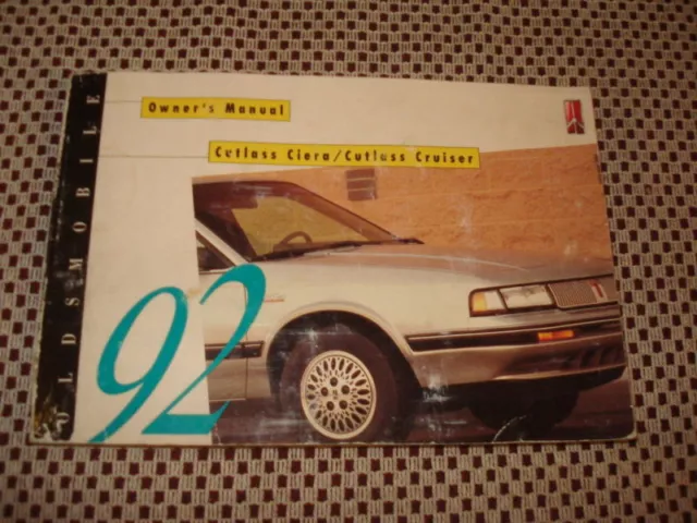 1992 Oldsmobile Cutlass Ciera Cruiser Owners Manual Nr