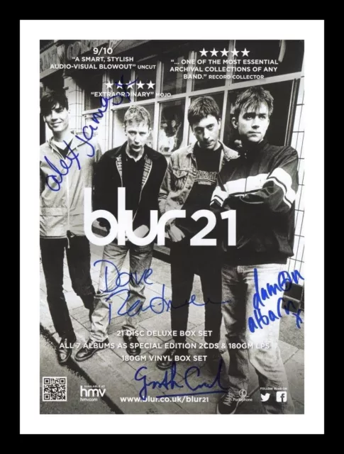 Blur Autographed Signed & Framed Photo Print