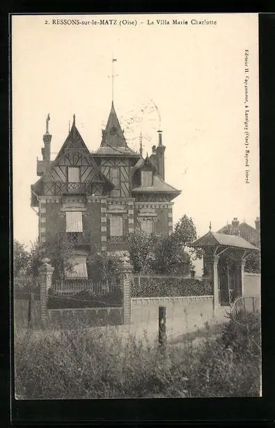 CPA Ressons-sur-le-Matz, La Villa Marie Charlotte 1914