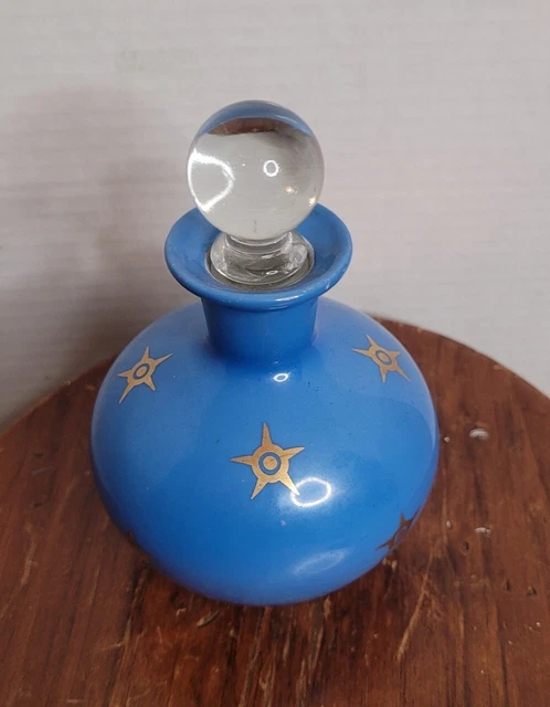 Vintage German Porcelain Cologne Perfume Bottle/ Decanter w/ Clear Glass Stopper Vintage German Porcelain Cologne Perfume Bottle/ Decanter w/ Clear Glass Stopper