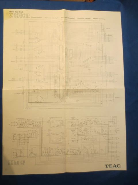 TEAC X-100R REEL To Reel Schematic Diagram Factory Original Issue $21.