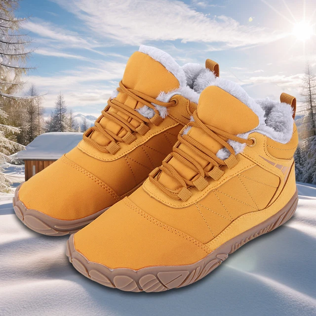 WINTER PLUSH BOOTS Wide Toe Box Barefoot Shoes Waterproof for Hiking