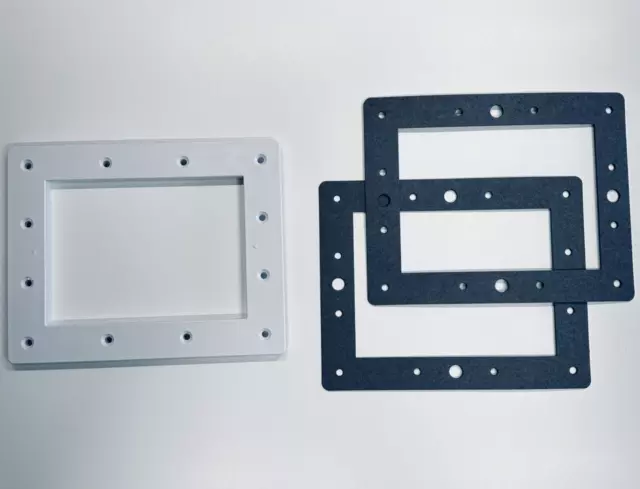 Hayward SPX1084L Swimming Pool Skimmer Faceplate  2 Gaskets SPX1084B White