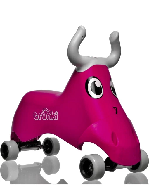 Trunki Ride On Cruiser. Lean To Steer Kids Toy with Wheels & Strap Pink