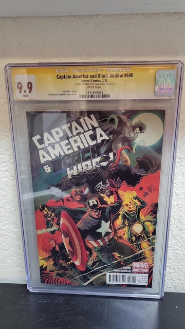 2013 Marvel Comics Captain America & Black Widow #640 Cgc 9.9 Signed Francavilla