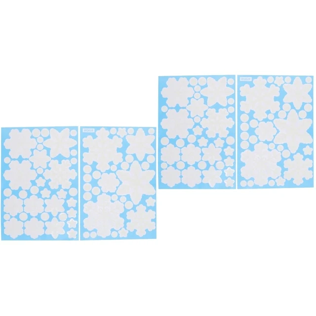 2x Luminous Schneeflocke Aufkleber Weihnachten Fenster Aufkleber Aufkleber