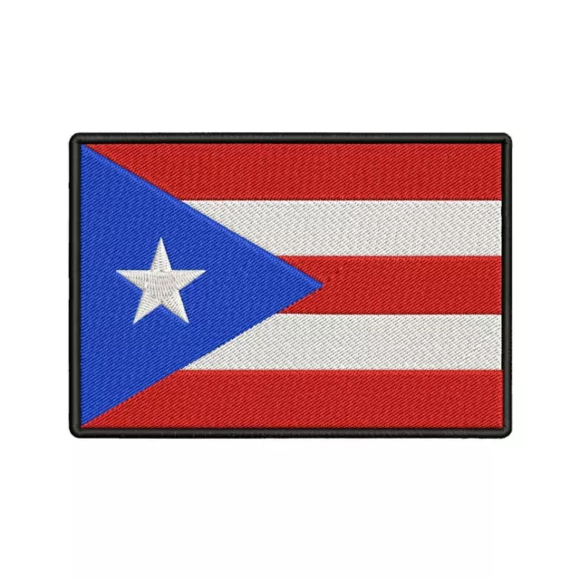 PUERTO RICO FLAG embroidered iron-on PATCH RICAN EMBLEM applique NEW