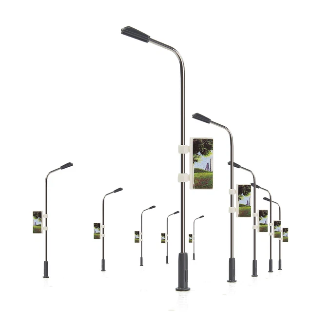 Lot De 20 Lampadaires Muraux LED Pour Modélisme Ferroviaire - Échelle 1:150 (N), 3V - Neuf
