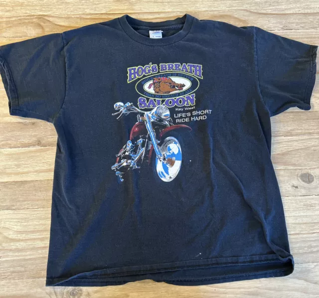 Vintage Hogs Breath Saloon T-Shirt XL FOTL Wash Worn Chest 46”